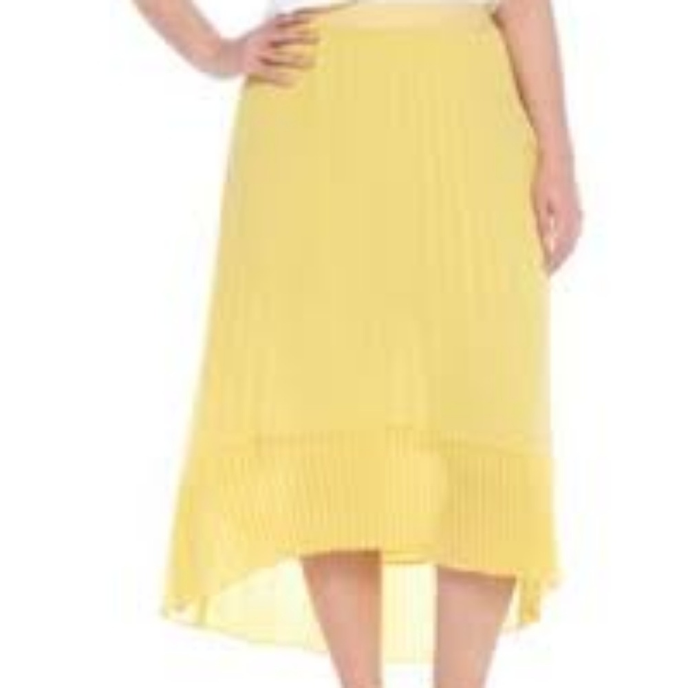 Madison  hi low pleated chiffon skirt sz 3X NWT *P - Picture 4 of 9